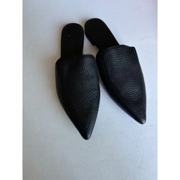 Everlane Shoes Everlane Shoes Mules Flat 85 Black Leather